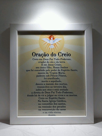 Quadro Decorativo Religioso com Oração do Creio
