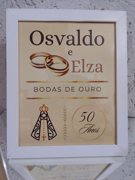 Quadro Personalizado Bodas de Ouro