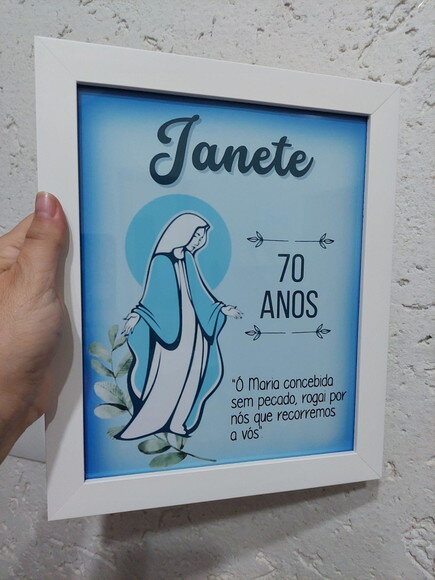Quadro Presente Personalizado com Nome e Oração