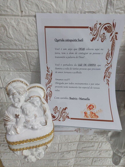 Sagrada Família Busto 15 cm , Presente para Catequista