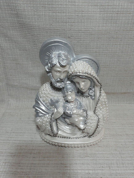 Sagrada Família busto 20cm com pérolas
