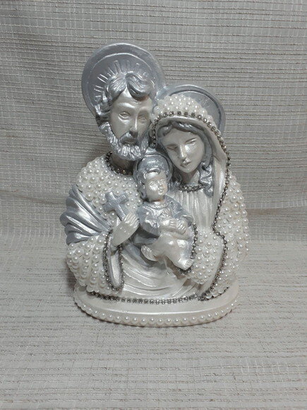 Sagrada Família busto 20cm com pérolas