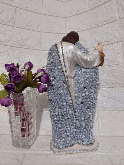 Sagrada Família de Nazaré , 30cm , Cor Prata