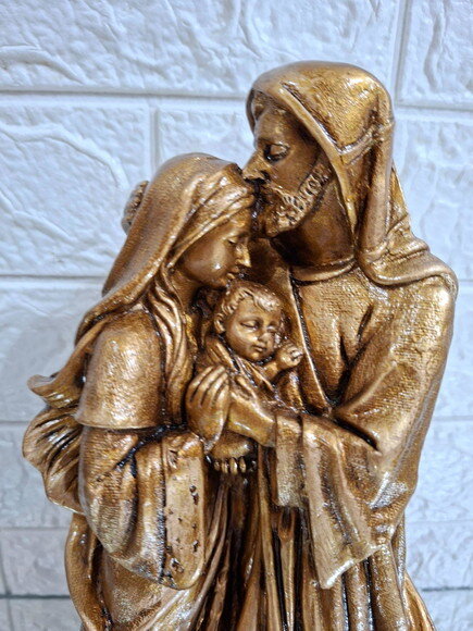 Sagrada Família de Nazaré , 30cm , o Beijo de José