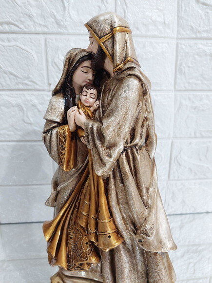 Sagrada Família de Nazaré , 30cm , o Beijo de José