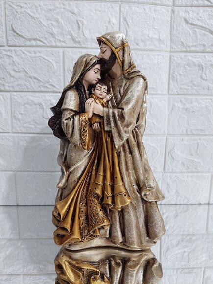 Sagrada Família de Nazaré , 30cm , o Beijo de José