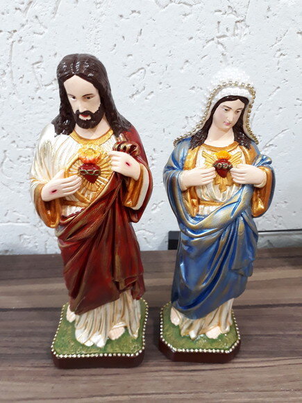 Sagrado Coração de Jesus e Maria 30cm