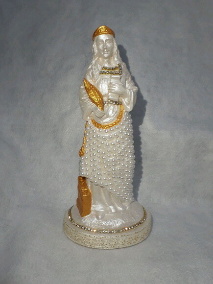 Santa Cecília 20cm - Padroeira dos músicos.