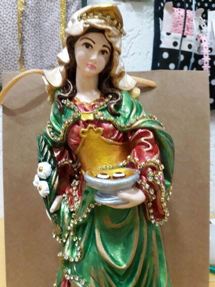Santa Luzia 30cm - Protetora dos olhos.