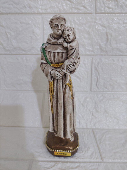Santo Antonio , Imagem De Gesso , 20cm