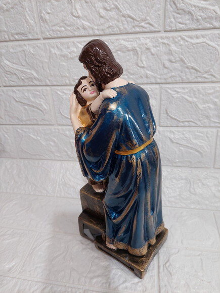 São José Afetuoso , São José Com Menino Jesus , 30cm