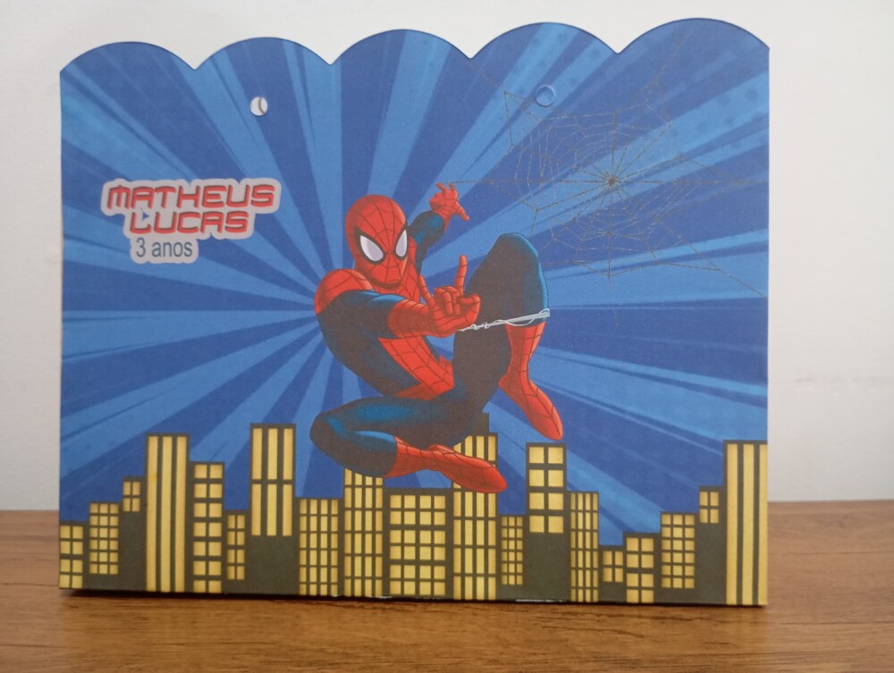 20 unidades Sacolinha personalizada Tema Homem aranha