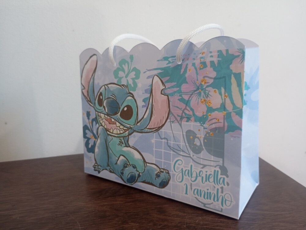 20 unidades Sacolinha personalizada Tema sticht