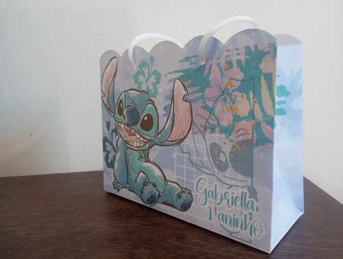 20 unidades Sacolinha personalizada Tema sticht