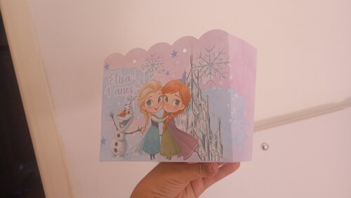 20 unidades Sacolinha personalizada Tema Frozen
