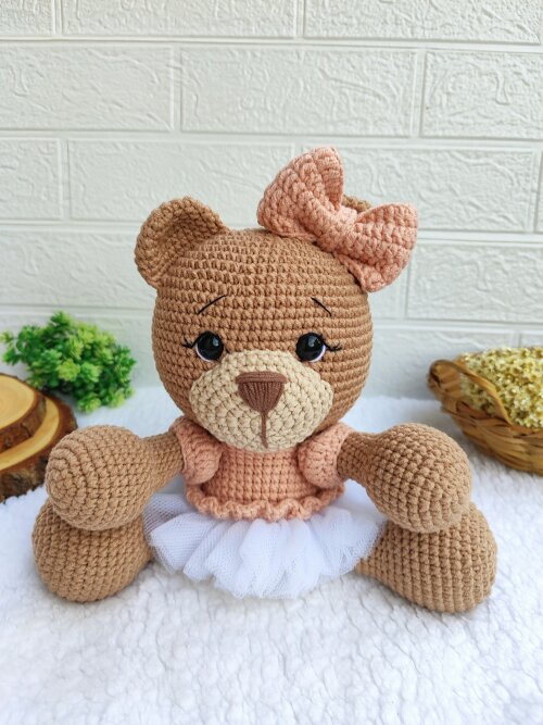 Ursa Bella em Crochê Amigurumi