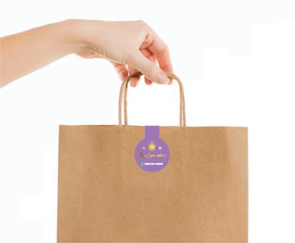 1.000 Adesivos Lacre Fecha Sacola Personalizados