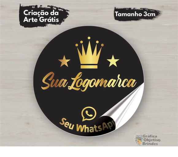 1.000 Etiquetas Adesivas Personalizadas - 3cm