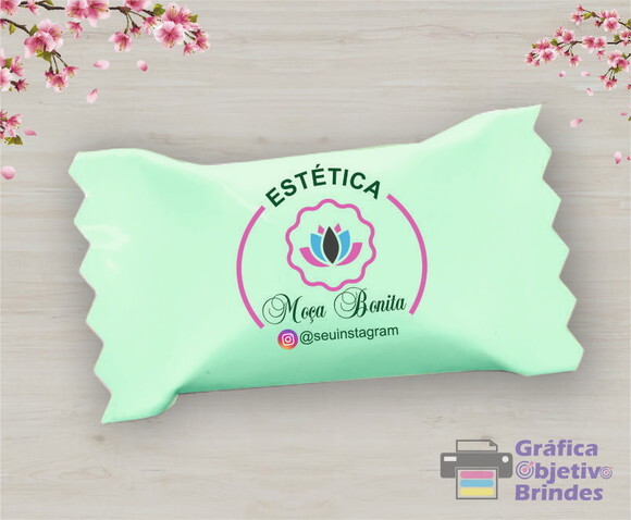 100 Balas Personalizadas com Logo Brindes e Lembrancinhas