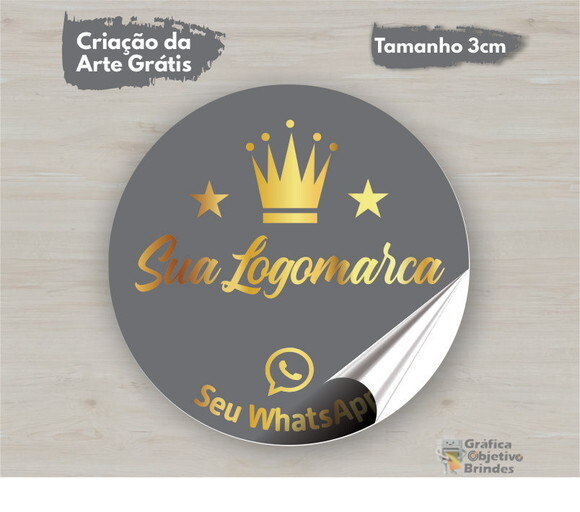 100 Etiquetas Adesivas Personalizadas 3cm