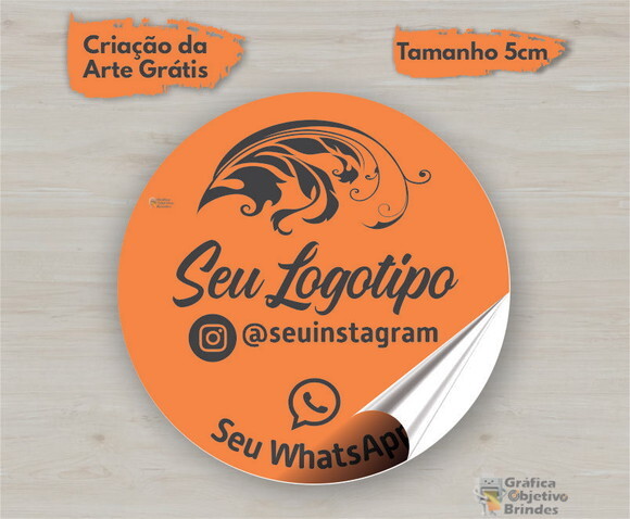 250 Etiquetas Adesivas Personalizadas 5cm