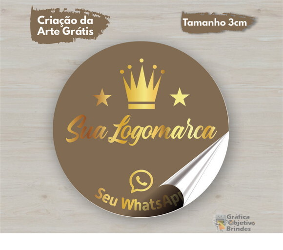 250 Etiquetas Adesivas Personalizadas 3cm
