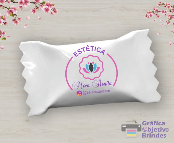 500 Balas Personalizadas com Logomarca para Brindes