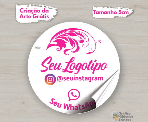 500 Etiquetas Adesivas Personalizadas 5cm