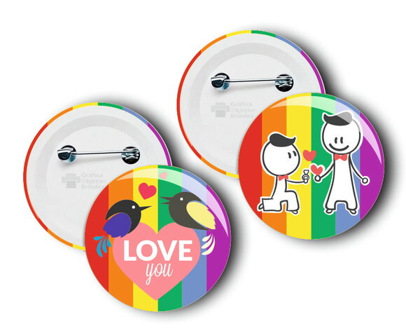 Botton - Broche - Pin Lgbt - Orgulho Gay - 5,5cm