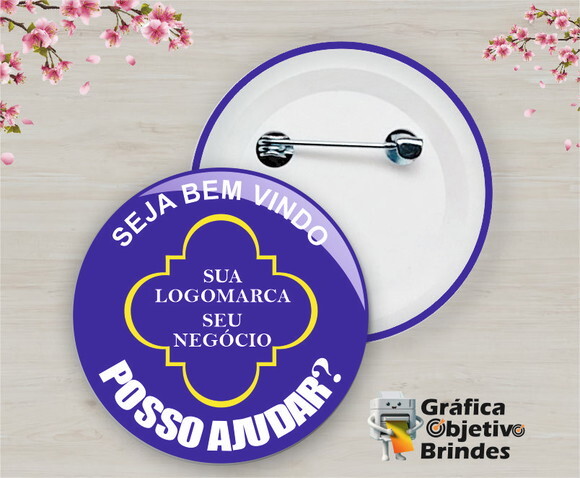 Botton Personalizado para Loja e Comércio Tamanho 5,5cm