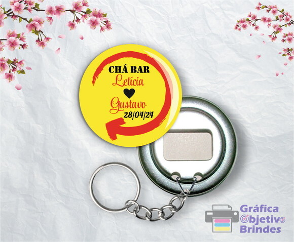 Chaveiro Abridor de Garrafa Personalizado - Chá Bar - Boteco