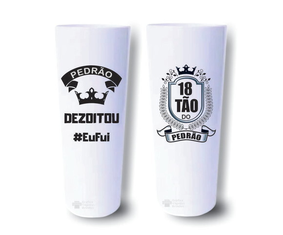 Copo Long Drink Personalizado 18 Anos I 18tão (50 copos)
