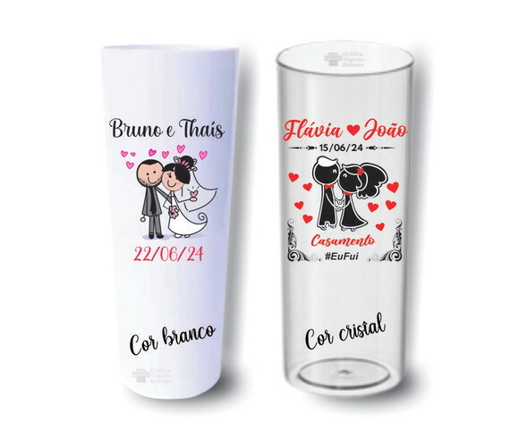 Copo Long Drink Personalizado Festa Casamento (50 copos)