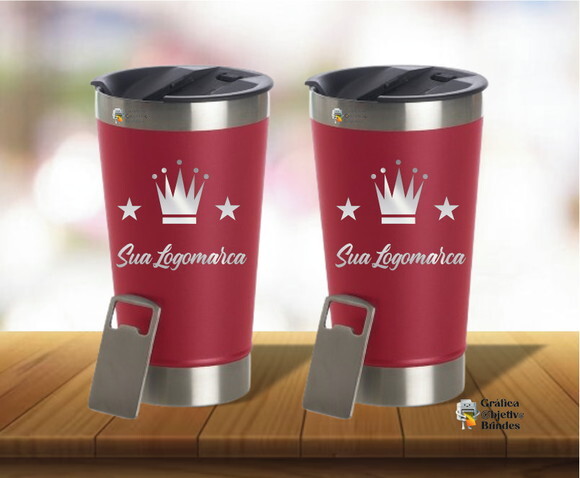 Copo Térmico 500ml Personalizado com Tampa e Abridor