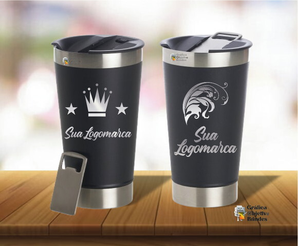 Copo Térmico Personalizado 500ml com Tampa e Abridor