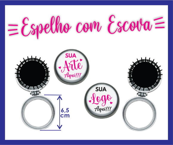Espelho - Espelhinho De Bolsa Para Brindes E Lembrancinhas