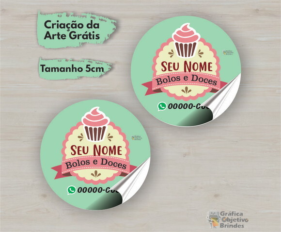 Etiqueta Adesiva Personalizada 5cm - 500 Unidades