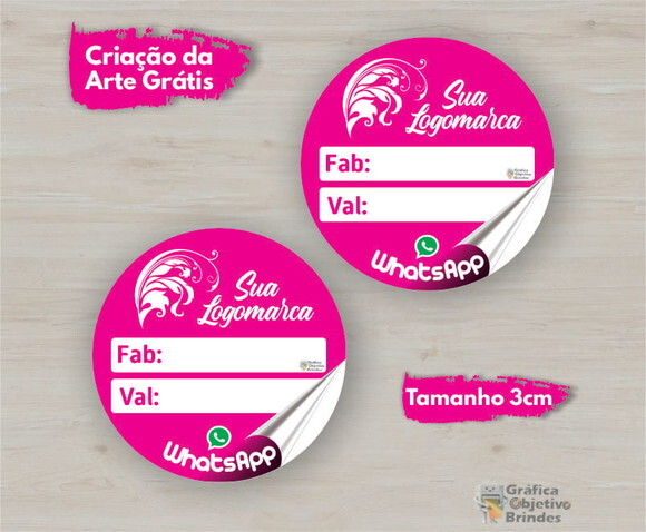Etiqueta Adesiva Personalizada 3cm - 500 Unidades