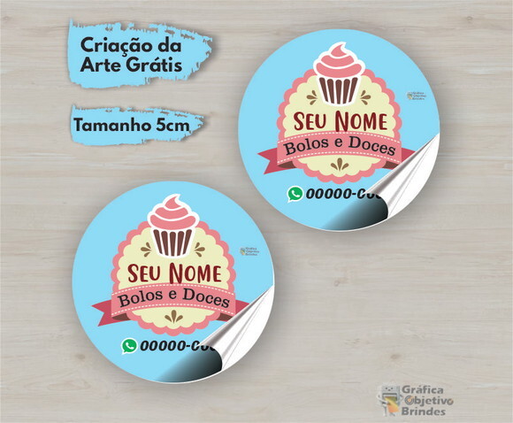 Etiqueta Adesiva Personalizada 5cm - 1.000 Unidades