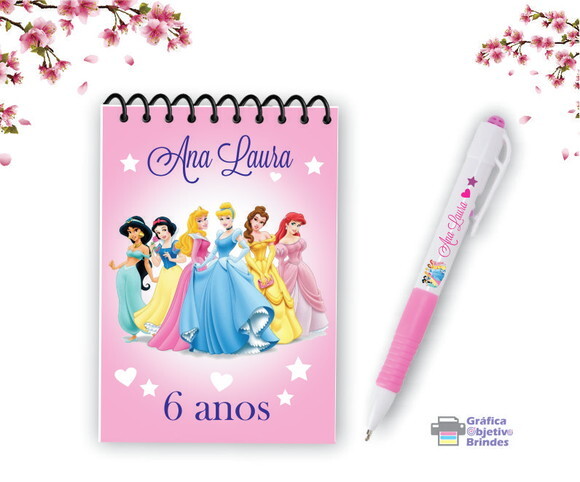 Kit Lembrancinha Personalizada Festa das Princesas Disney