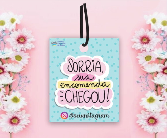 Tag Personalizada I Tag Encomenda Chegou (1.000)