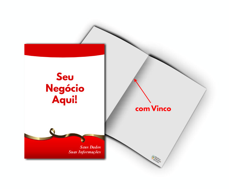 Pasta Contrato Personalizada com Vinco - 50 Unidades