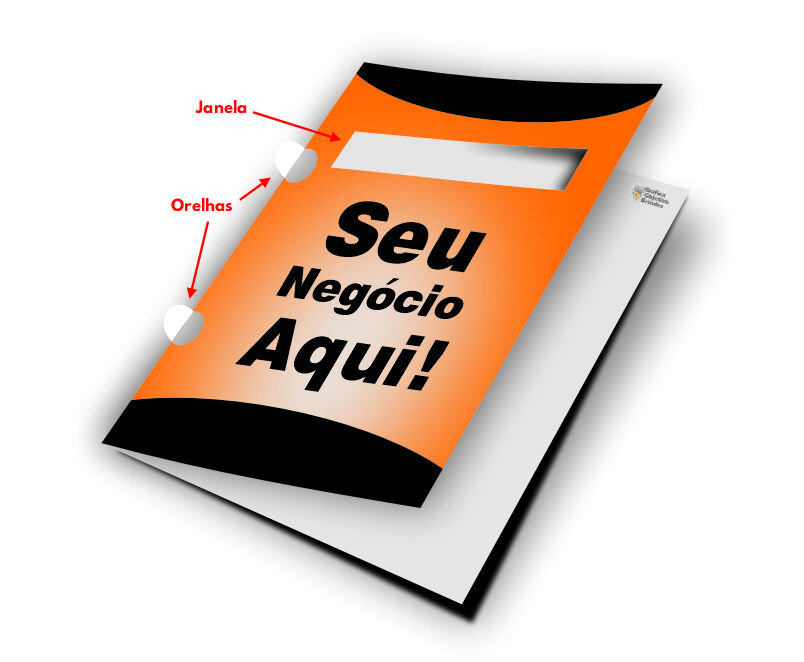 Pasta Personalizada com Orelha e Janela - 25 Unidades