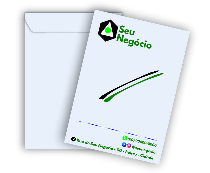 Envelope Personalizado 1 Lado - 25x17,6cm - 50 Unidades