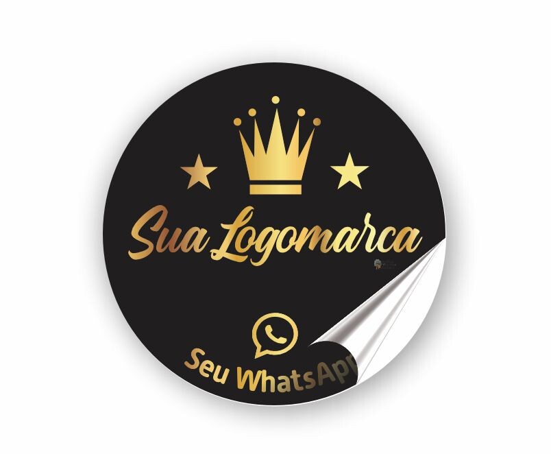 Adesivo Redondo Etiqueta Personalizada com Logomarca (1.000 adesi