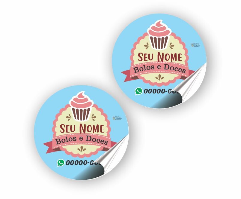 Etiqueta - Adesivo Personalizado Com Logomarca 3cm - 1.000 Unidad