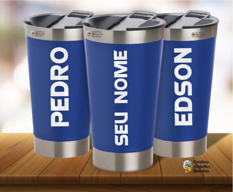 Copo Térmico Personalizado Com Desenho Nome e Data