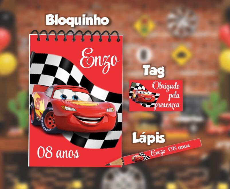 Bloquinho + Mini lápis + Tag - Kit Lembrancinha Personalizada
