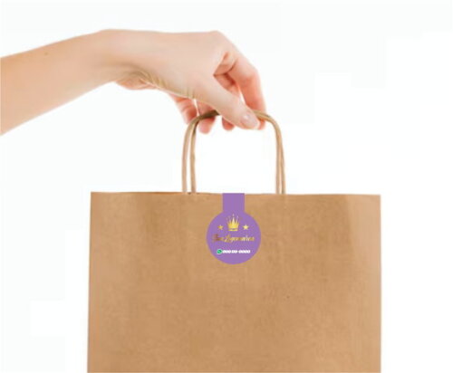 1.000 Adesivos Lacre Fecha Sacola Personalizados