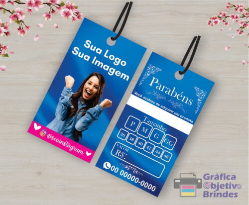 1.000 Tag Personalizada - Logomarca - Contato - Rede Social